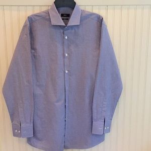 Long sleeve dress shirt with spread collar